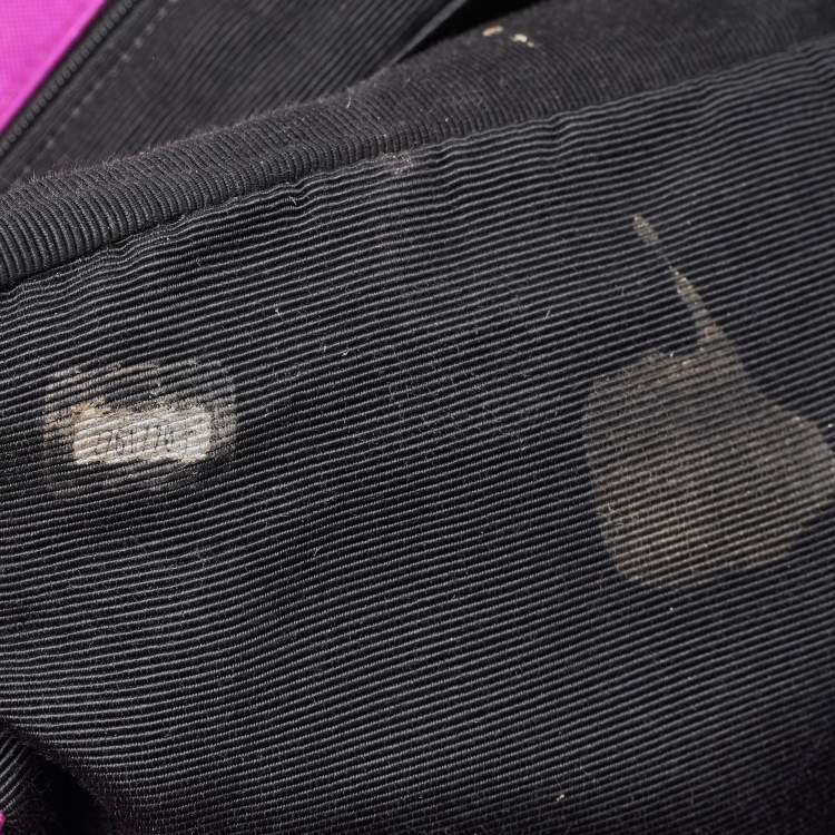 Pre Owned Chanel Pink Nylon Vintage CC Logo Shopper Tote