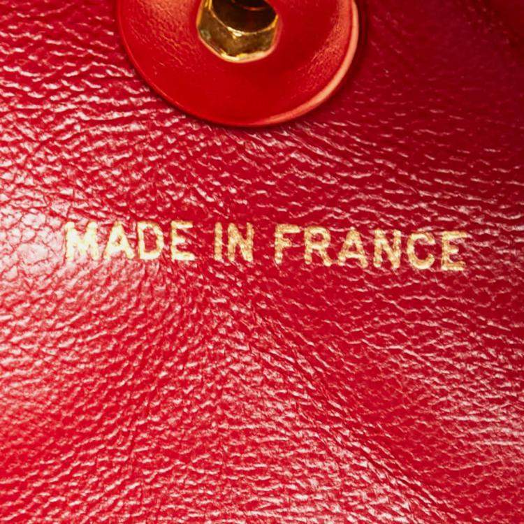 Pre Owned Chanel Red Lambskin Backpack