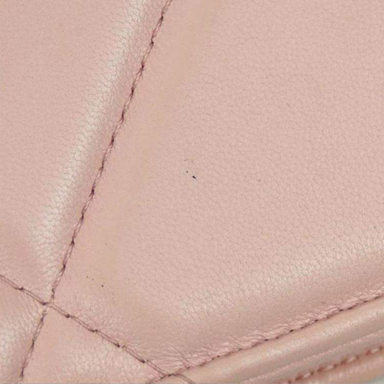 Pre Owned Chanel Shoulder Bag 19 Lambskin Pink Phone Chain Clutch