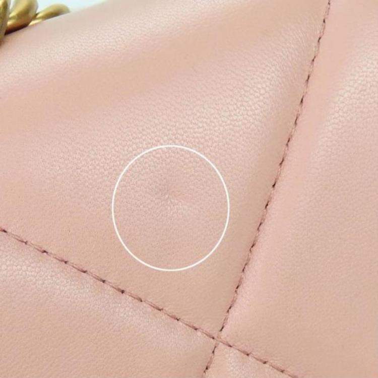 Pre Owned Chanel Shoulder Bag 19 Lambskin Pink Phone Chain Clutch
