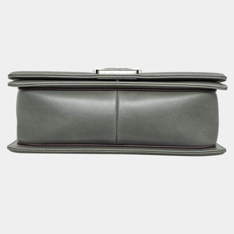 Pre Owned Chanel Grey Paris-Salzburg Medium Boy Bag