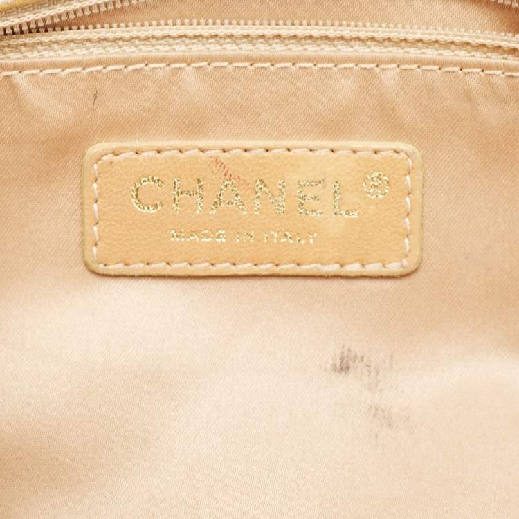 Pre Owned Chanel Gold/Silver Bubbling Leather Medium Classic Single Flap Bag