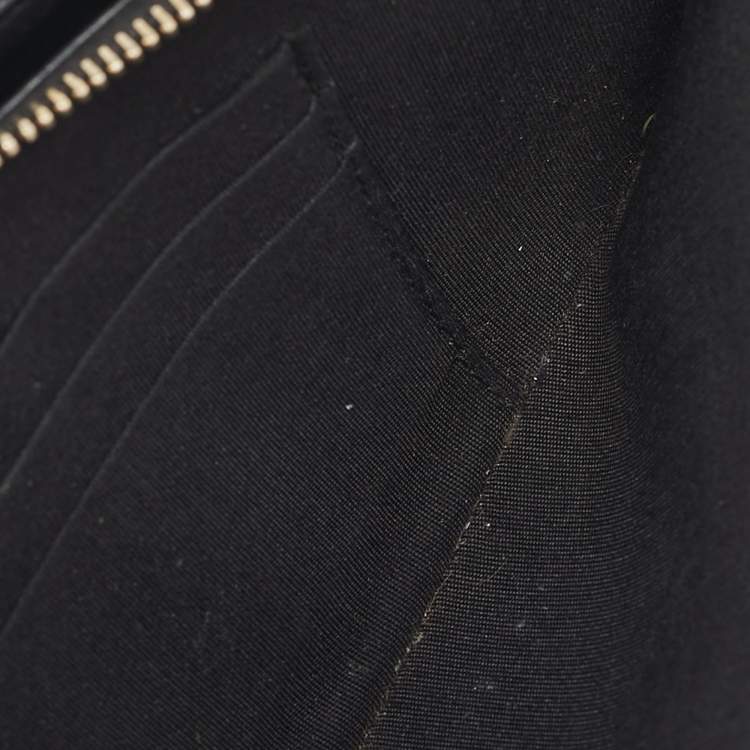 Pre Owned Chanel Black Quilted Leather Boy Double Zip Wallet On Chain