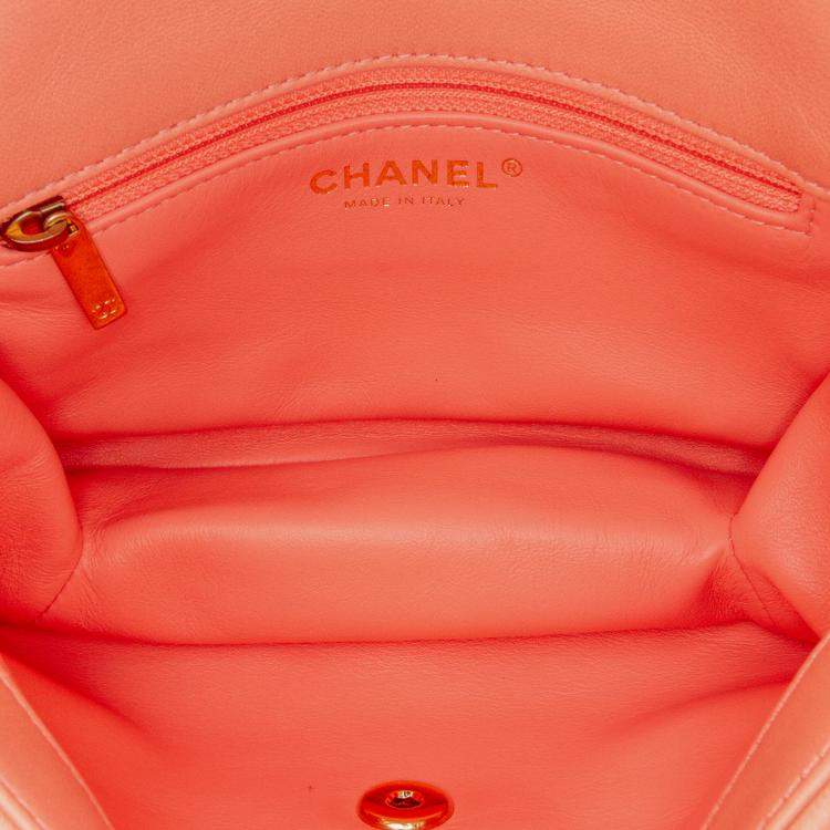 Pre Owned Chanel Pink Small Lambskin Color Match Flap Bag