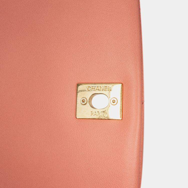 Pre Owned Chanel Pink Small Lambskin Color Match Flap Bag
