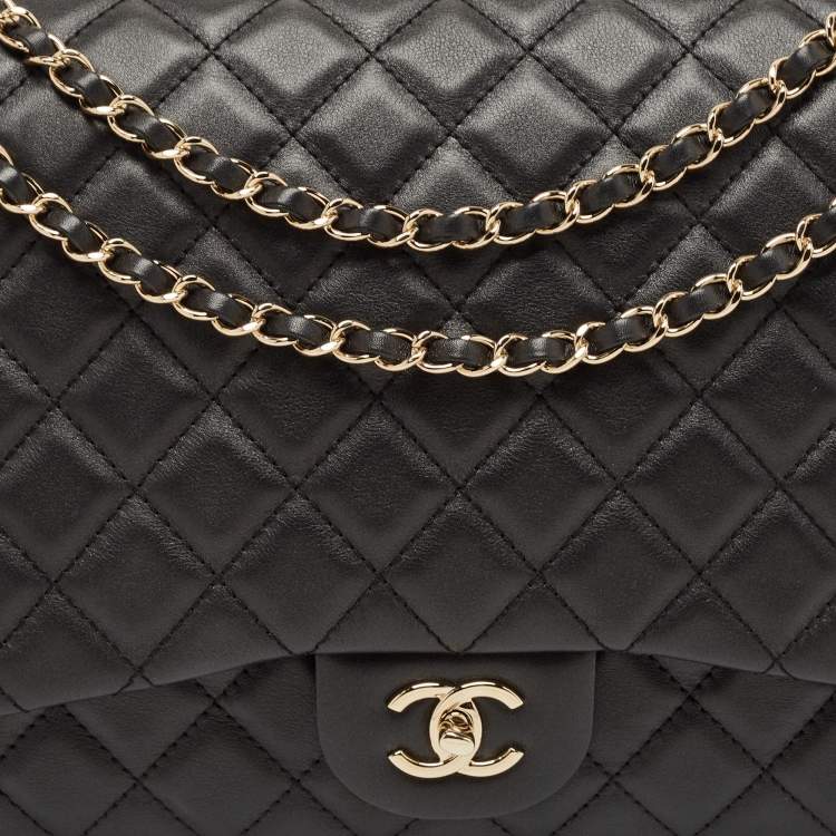 Pre Owned Chanel Black Quilted Leather Small XXL Travel Flap Bag
