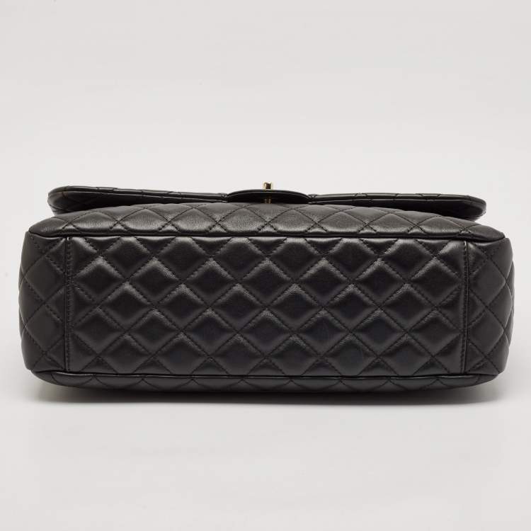 Pre Owned Chanel Black Quilted Leather Small XXL Travel Flap Bag
