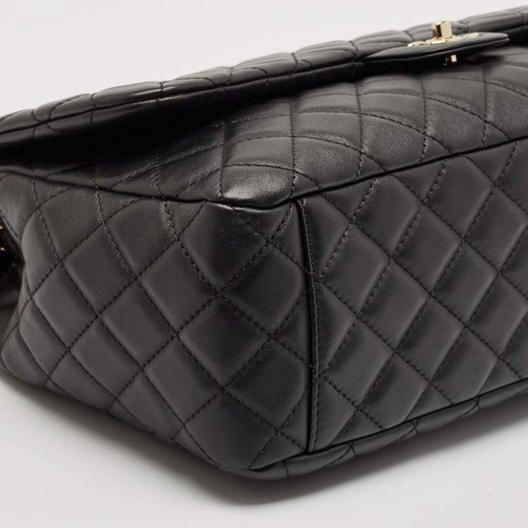 Pre Owned Chanel Black Quilted Leather Small XXL Travel Flap Bag