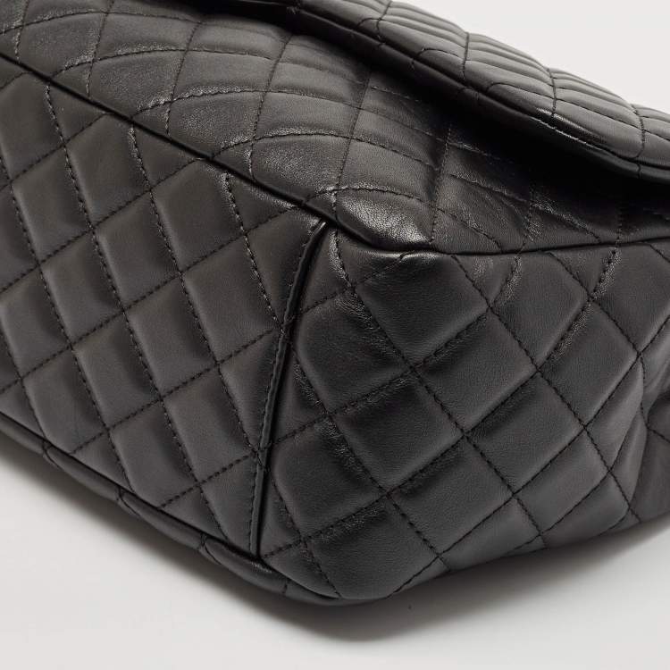 Pre Owned Chanel Black Quilted Leather Small XXL Travel Flap Bag