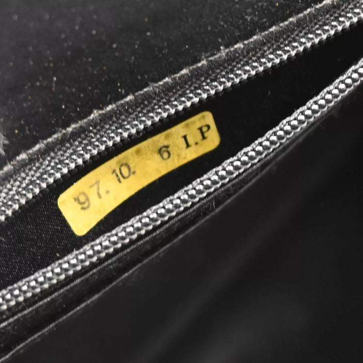 Pre Owned Chanel Black Velvet Shoulder Bag
