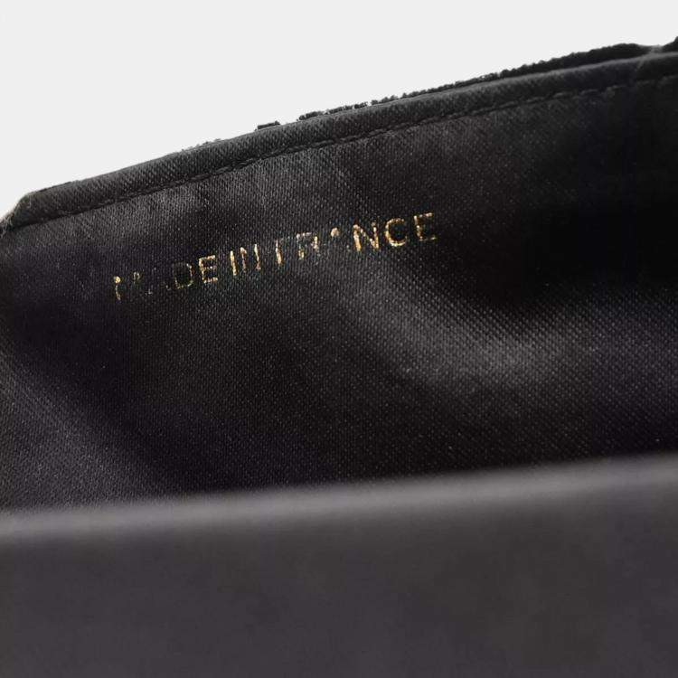 Pre Owned Chanel Black Velvet Shoulder Bag