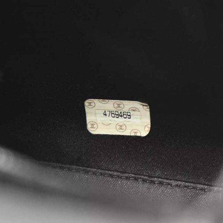 Pre Owned Chanel Black Velvet Shoulder Bag