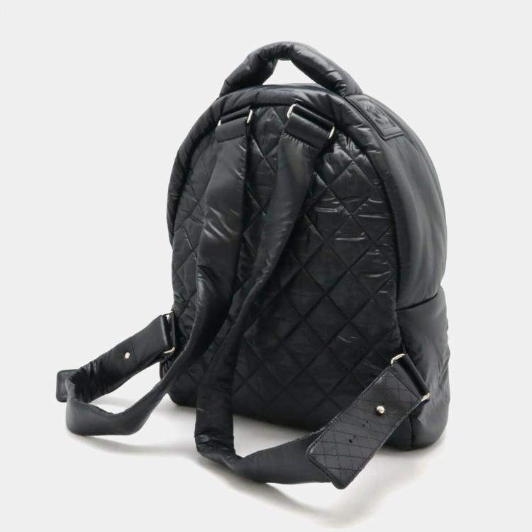 Pre Owned Chanel Black Nylon and Leather Cococoon Quilted Backpack