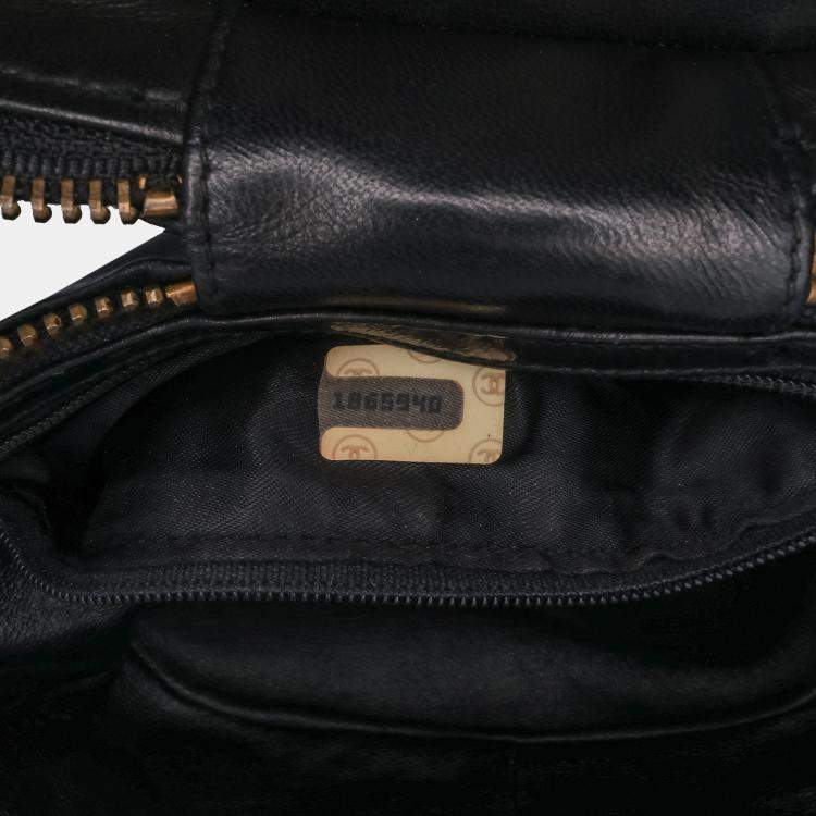 Pre Owned Chanel Black Quilted Lambskin Tassel Vanity Case