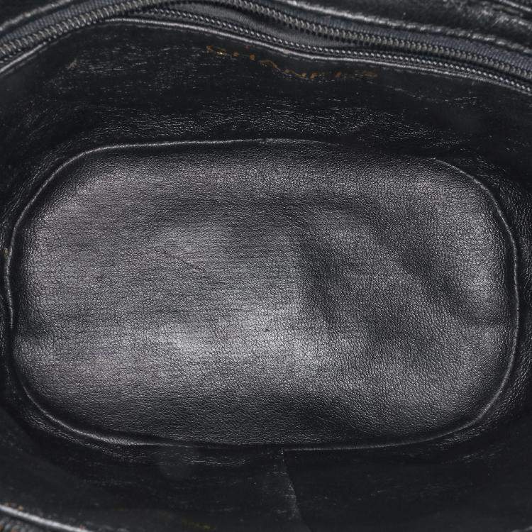 Pre Owned Chanel Black Quilted Lambskin Tassel Vanity Case