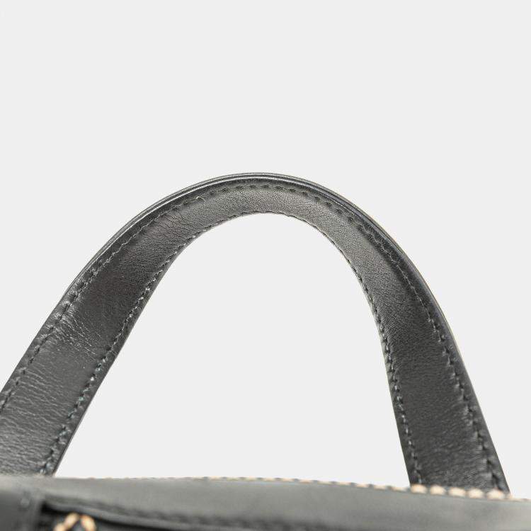 Pre Owned Chanel Black Lambskin CC Wild Stitch Handbag