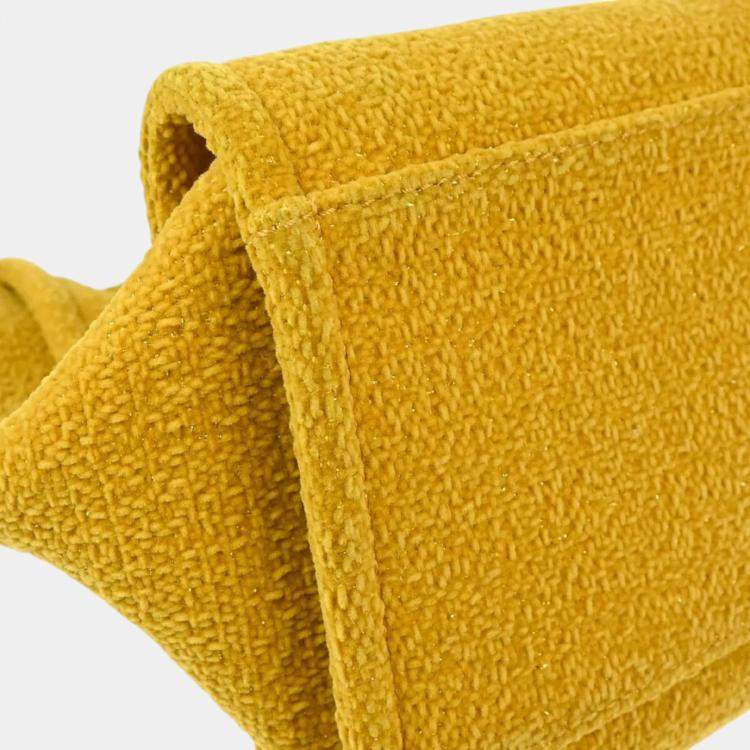 Pre Owned Chanel Yellow Fabric Medium Deauville Tote Bag