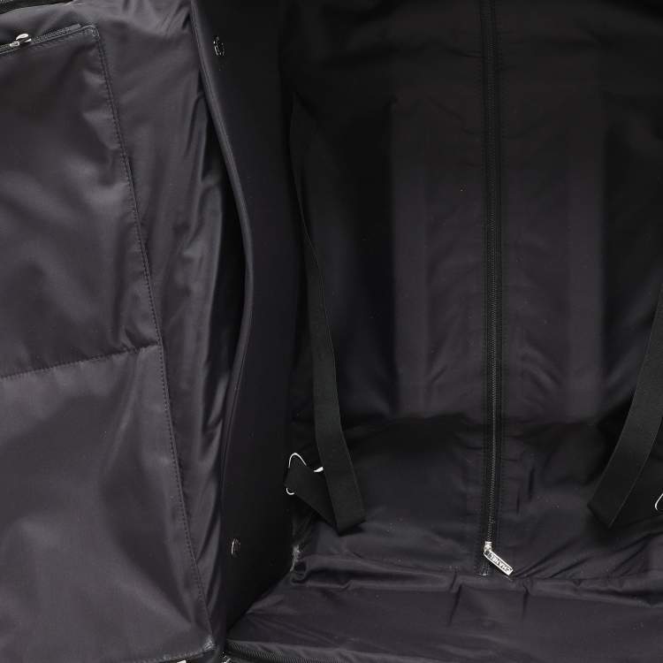 مملوكة مسبقًا Chanel Black Nylon Travel Ligne 2 Wheeled Trolley Rolling Luggage