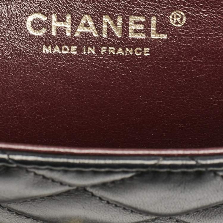Pre Owned Chanel Black Quilted Leather Jumbo Classic Single Flap Bag