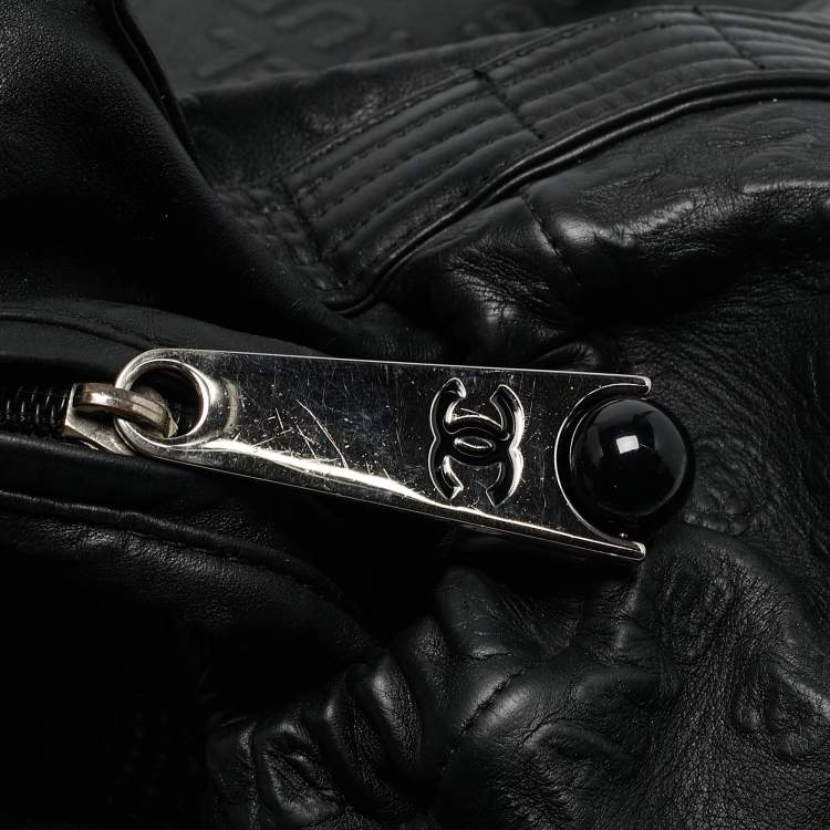 Pre Owned Chanel Black 31 Rue Cambon Embossed Leather Large Satchel