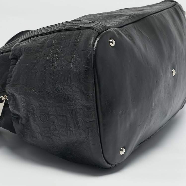 Pre Owned Chanel Black 31 Rue Cambon Embossed Leather Large Satchel