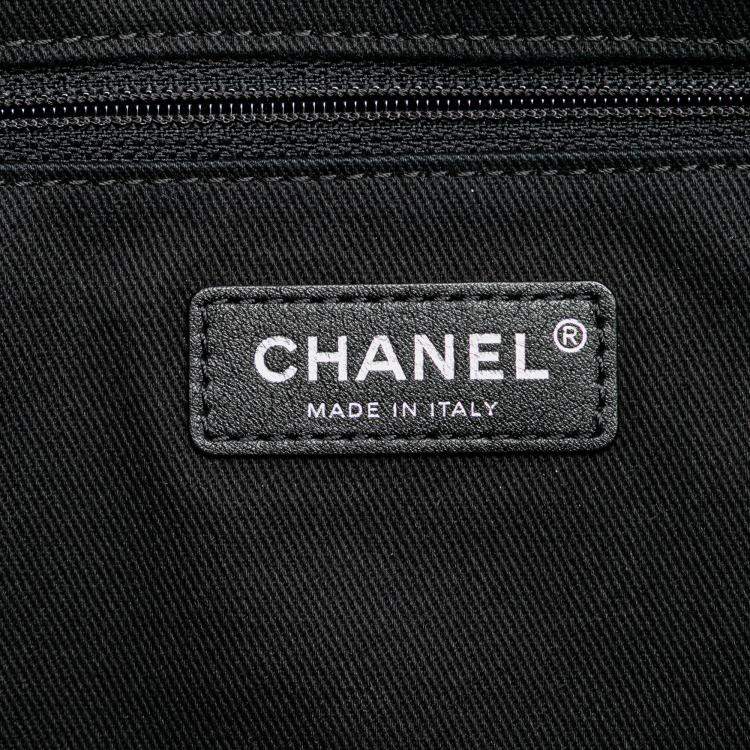 Pre Owned Chanel Black Canvas Deauville Medium CC Double Face Tote Bag
