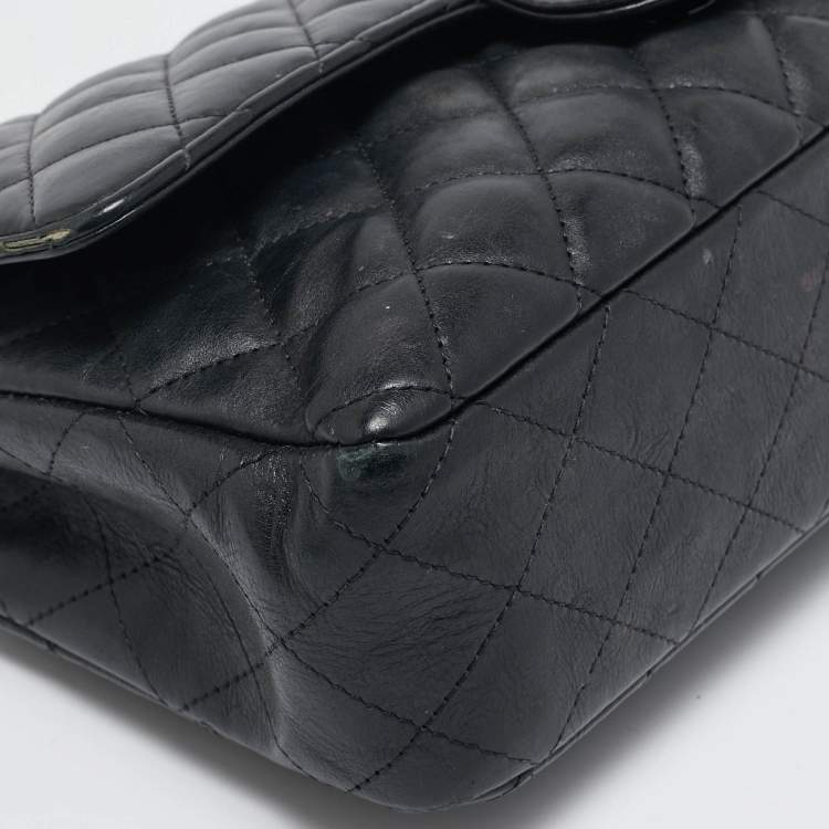 Pre Owned Chanel Black Quilted Leather Small Classic Double Flap Bag