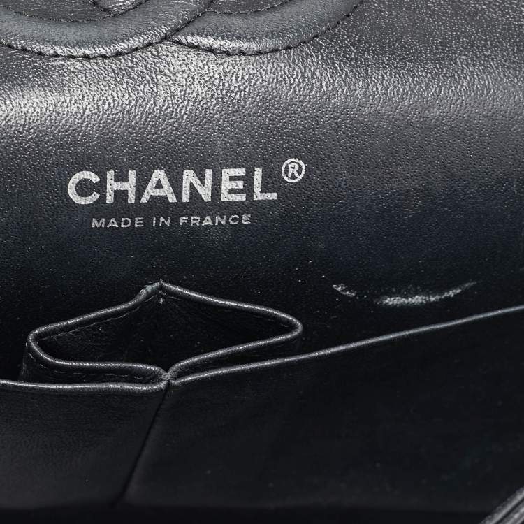 Pre Owned Chanel Black Quilted Leather Small Classic Double Flap Bag
