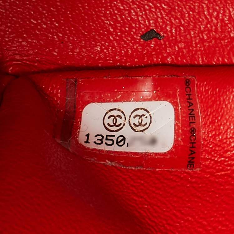 Pre Owned Chanel Orange Chevron Patent Leather Maxi Classic Single Flap Bag