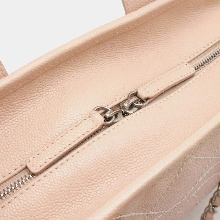Pre Owned Chanel Caviar Leather Deauville Bowling Handbag 