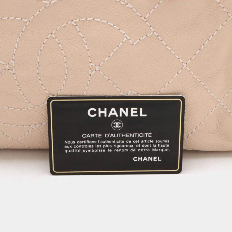 Pre Owned Chanel Caviar Leather Deauville Bowling Handbag 