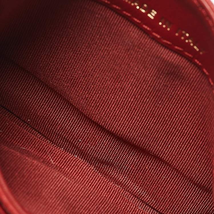 Pre Owned Chanel Red Quilted Leather 19 Card Holder