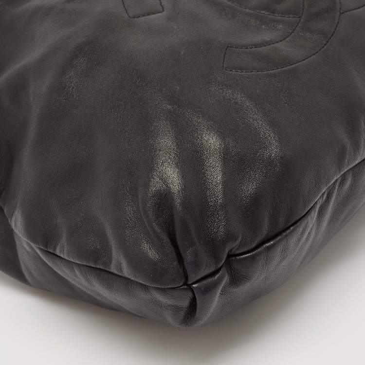 Pre Owned Chanel Black Leather Soft and Chain Hobo 