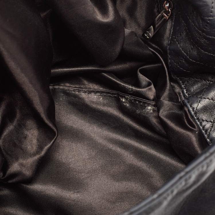 Pre Owned Chanel Black Leather Soft and Chain Hobo 