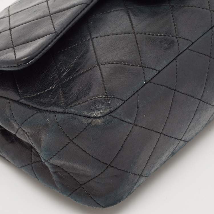 Pre Owned Chanel Black Quilted Leather Small Classic Double Flap Bag