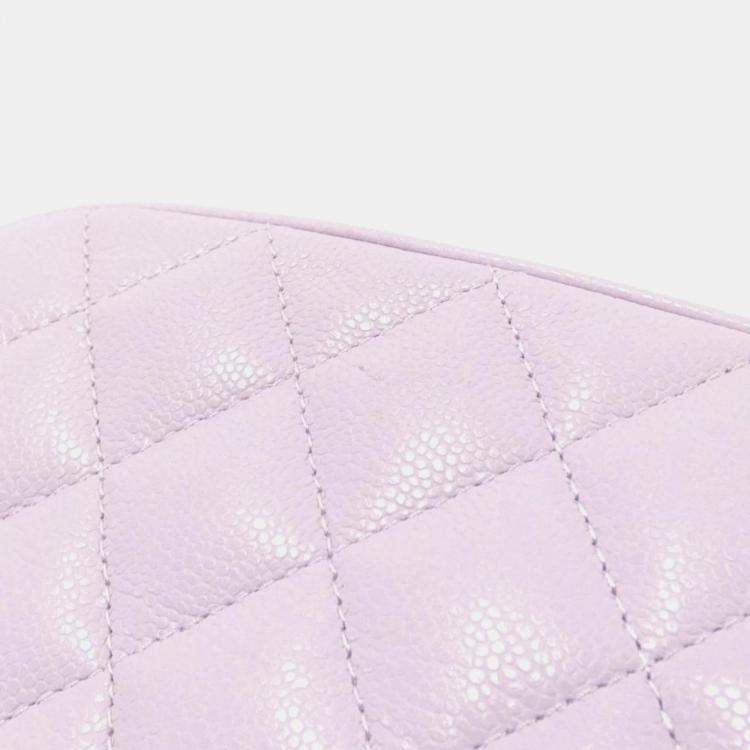 Pre Owned Chanel Light Pink Leather Chain Shoulder Bag