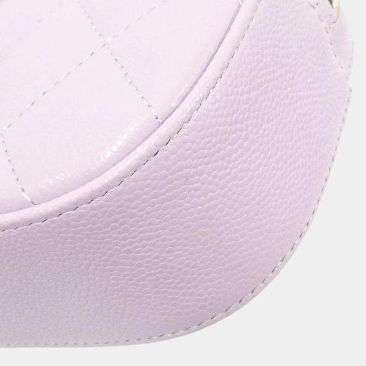 Pre Owned Chanel Light Pink Leather Chain Shoulder Bag