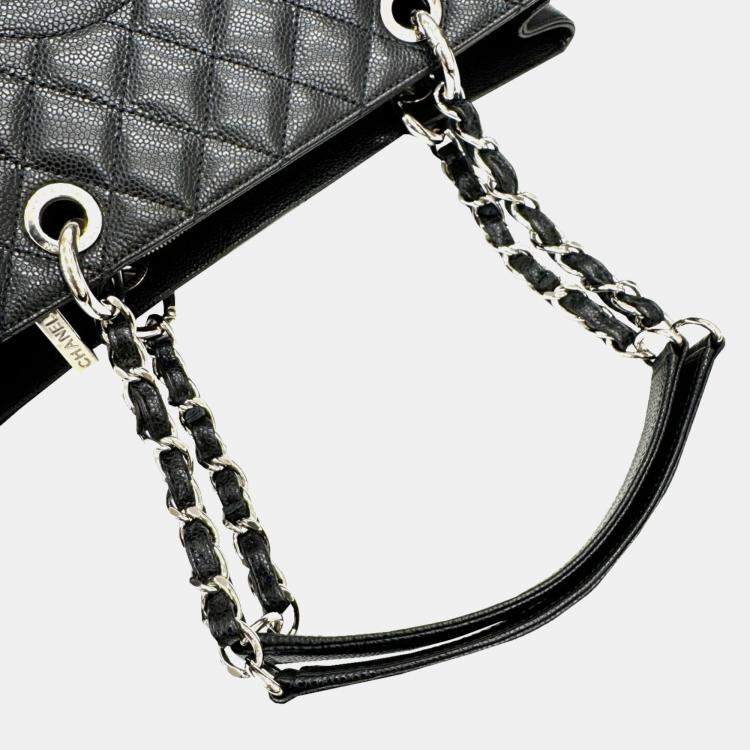 مملوكة مسبقًا Chanel Black Caviar Leather Grand Shopping Chain Tote Bag