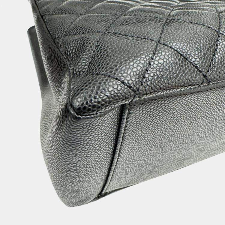 مملوكة مسبقًا Chanel Black Caviar Leather Grand Shopping Chain Tote Bag