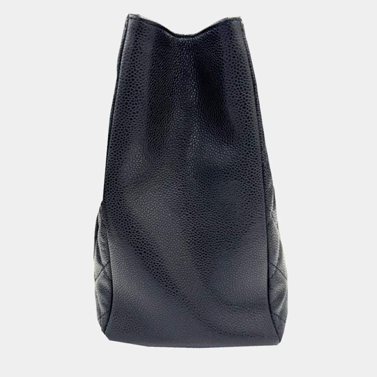 مملوكة مسبقًا Chanel Black Caviar Leather Grand Shopping Chain Tote Bag