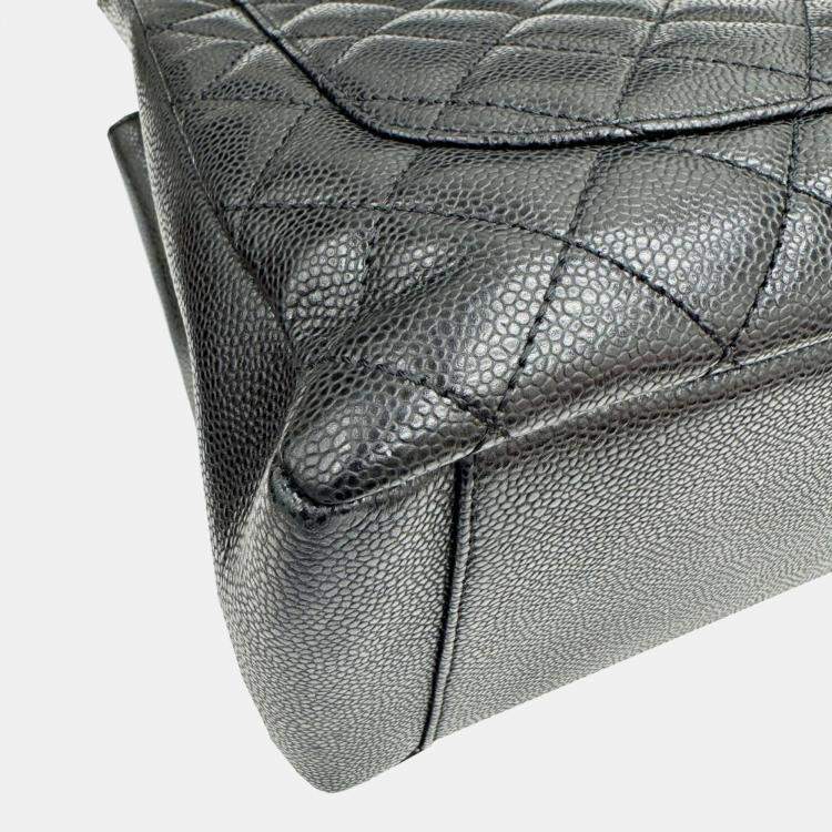 مملوكة مسبقًا Chanel Black Caviar Leather Grand Shopping Chain Tote Bag