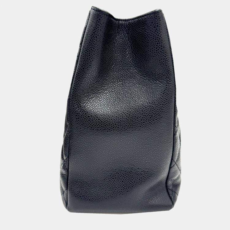 مملوكة مسبقًا Chanel Black Caviar Leather Grand Shopping Chain Tote Bag