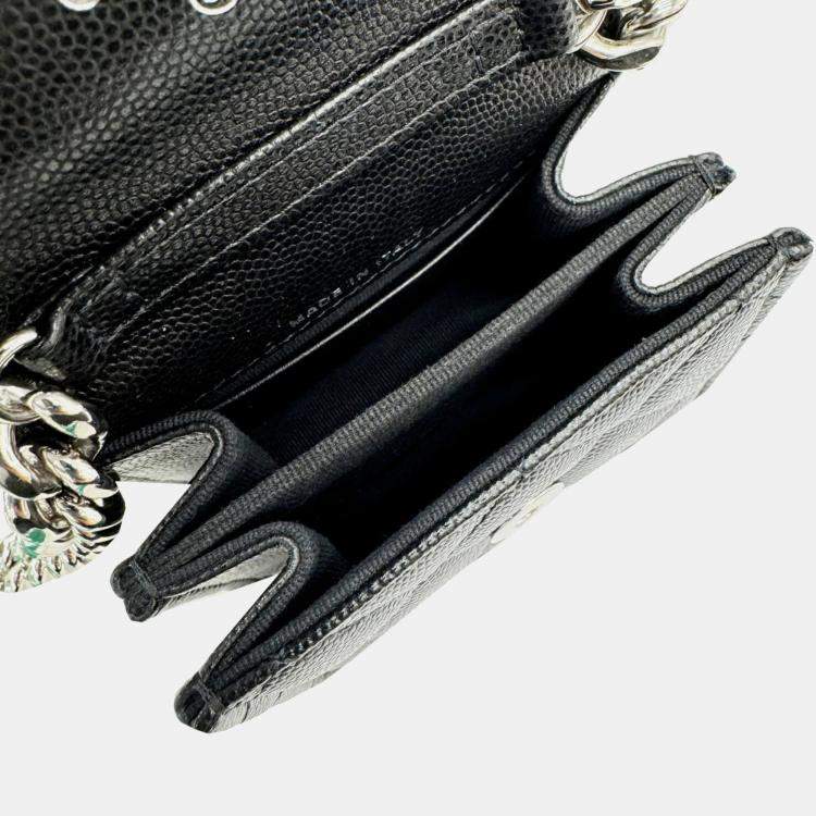 Pre Owned Chanel Black Caviar Chain Shoulder Bag