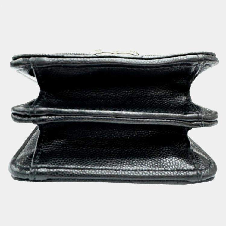 Pre Owned Chanel Black Caviar Chain Shoulder Bag