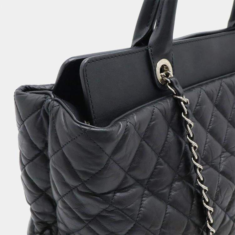 Pre Owned Chanel Black Leather Portobello Tote Bag