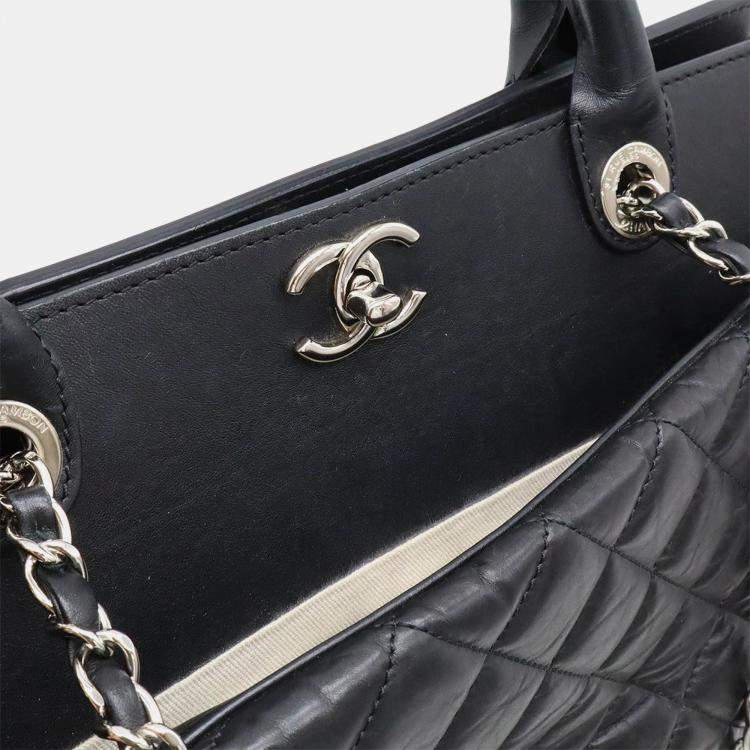 Pre Owned Chanel Black Leather Portobello Tote Bag