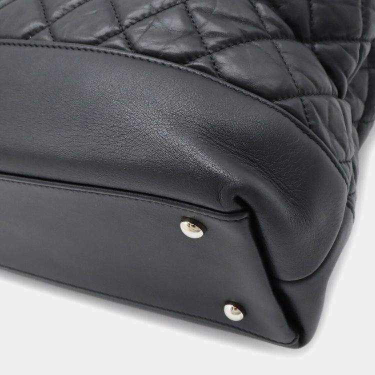 Pre Owned Chanel Black Leather Portobello Tote Bag