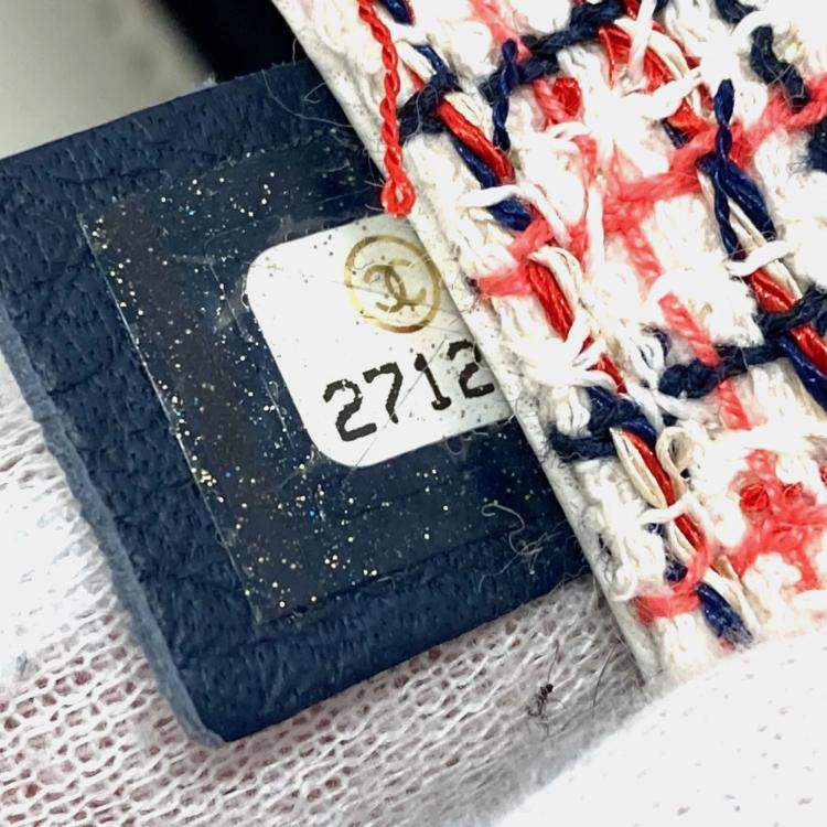 Pre Owned Chanel Multicolor Tweed CC Mania Flap Bag