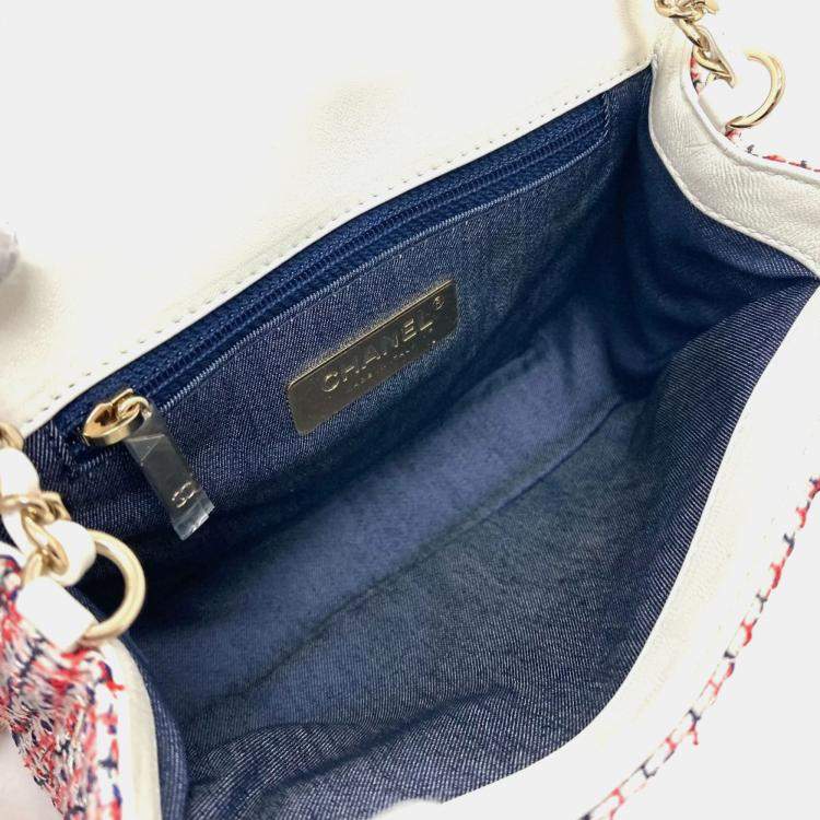 Pre Owned Chanel Multicolor Tweed CC Mania Flap Bag