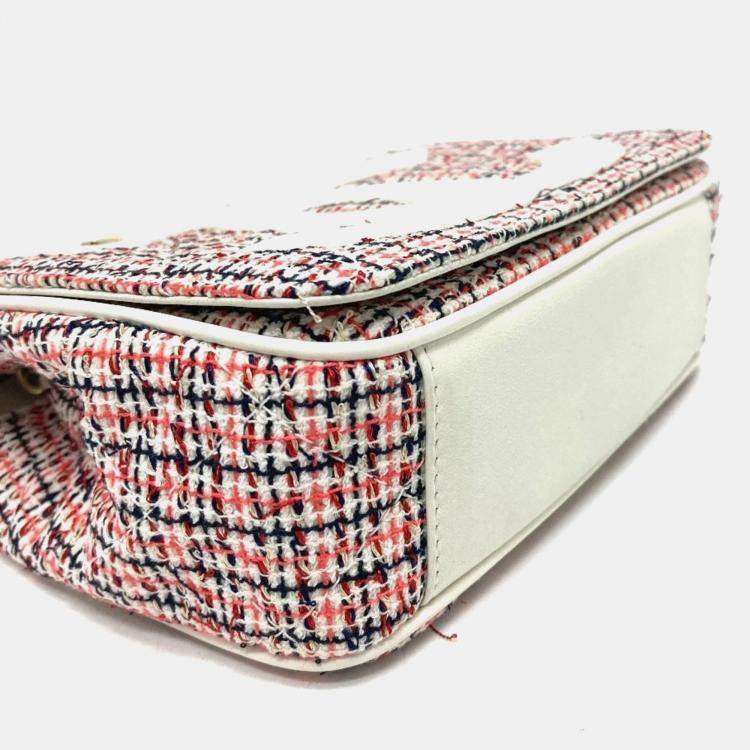 Pre Owned Chanel Multicolor Tweed CC Mania Flap Bag